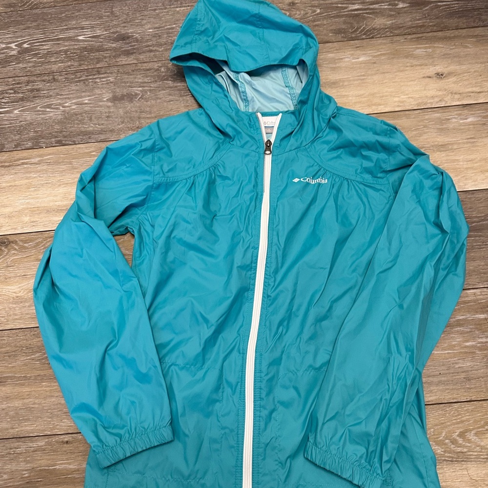 Columbia Teal Hooded Zip Up Jacket